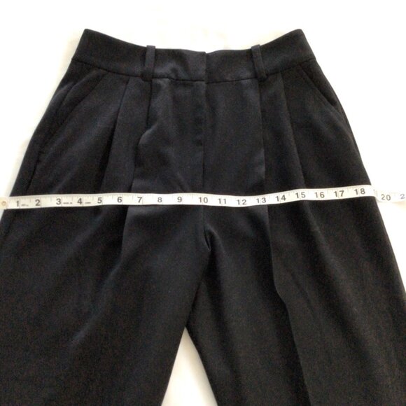 Halogen Pleated Wide Leg Trousers Black Sz 2 - Picture 6 of 9